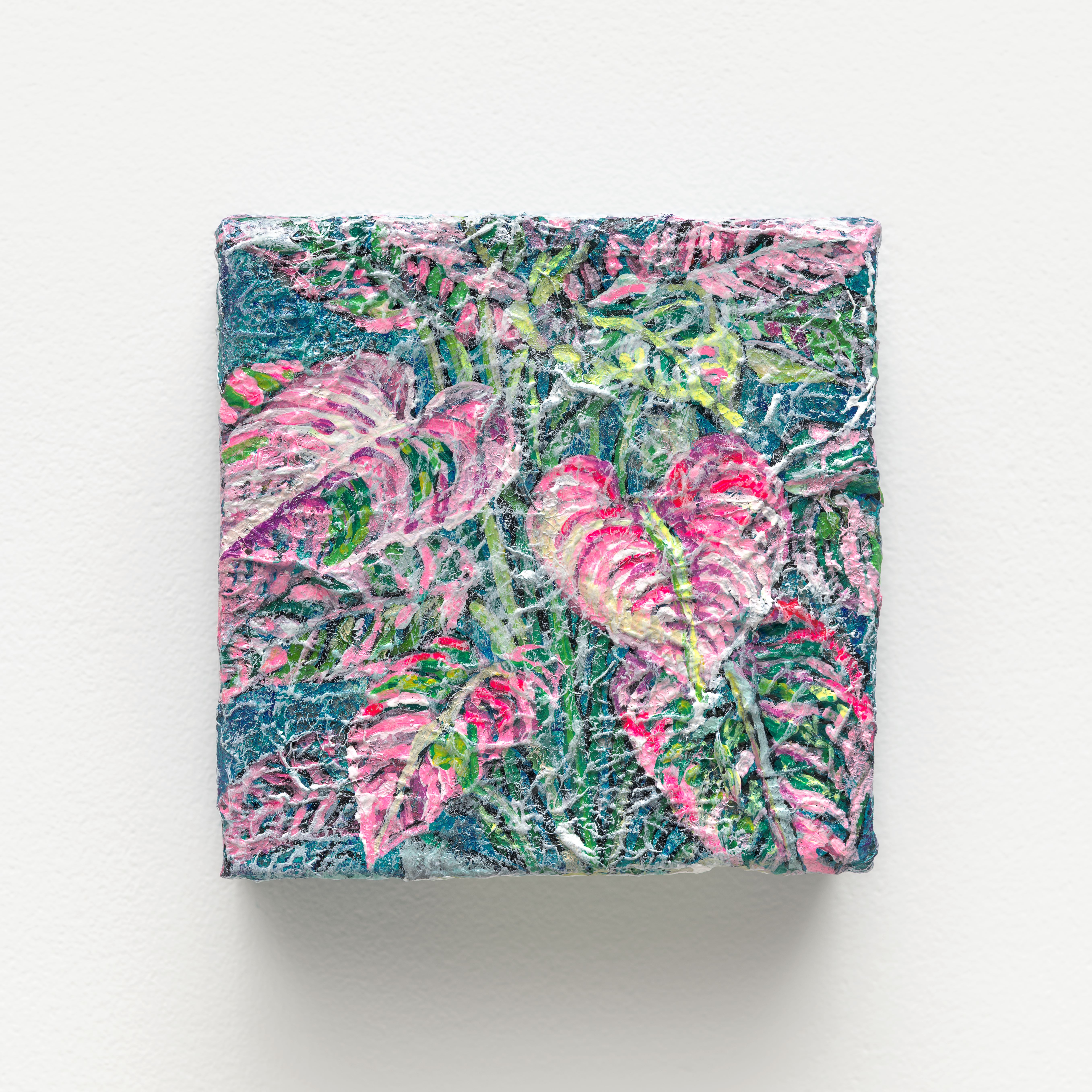 너에게 닿다 4, 한지에 고서 꼴라쥬, 수묵, 아크릴, 10×10cm, 2026
