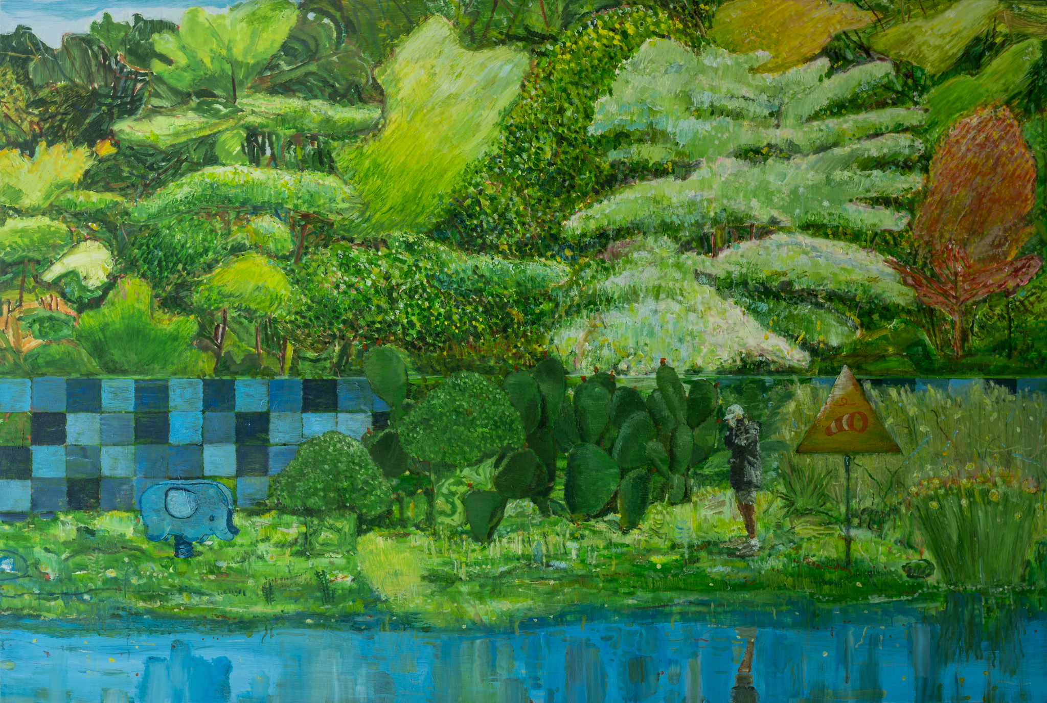 코끼리의자를 마주한 소년 193.9 x 130.3 cm. oil on canvas 2026