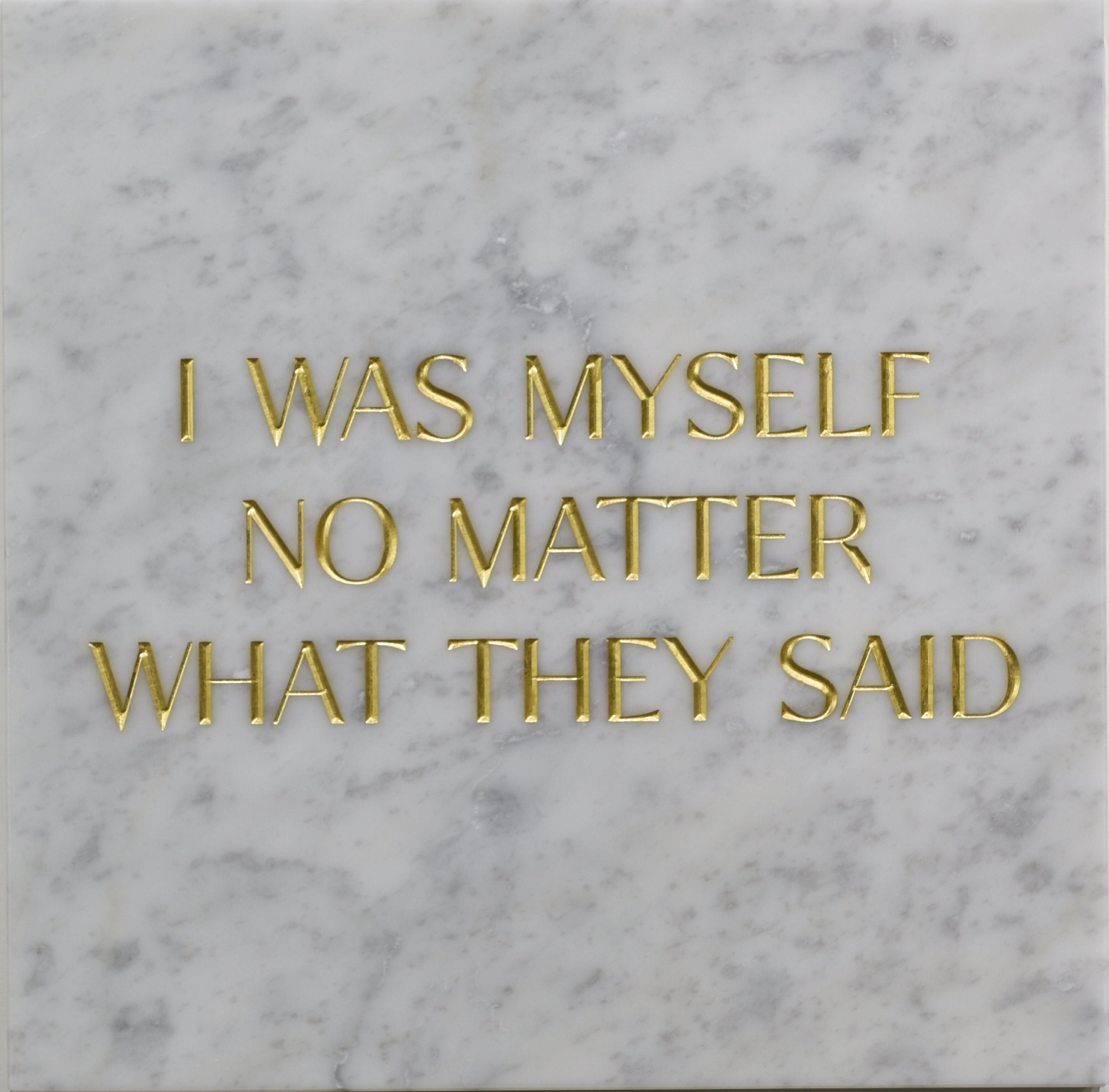 Graves of Our Generation, gold on carrara marble(Italy), limited edition of 100, 40x40x1.5cm, 2021