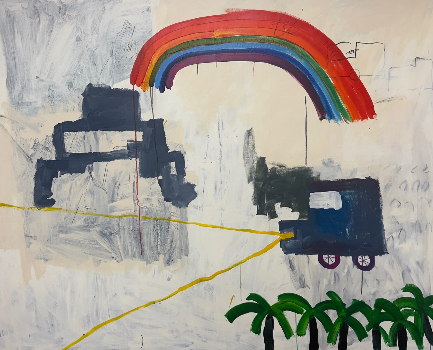 JHU, Mixed media on canvas, 130.3x162.2cm, 2023