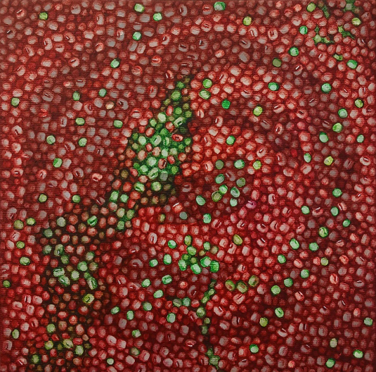 Jung Jungyeob, Oil on paper, 30x30cm, 2023