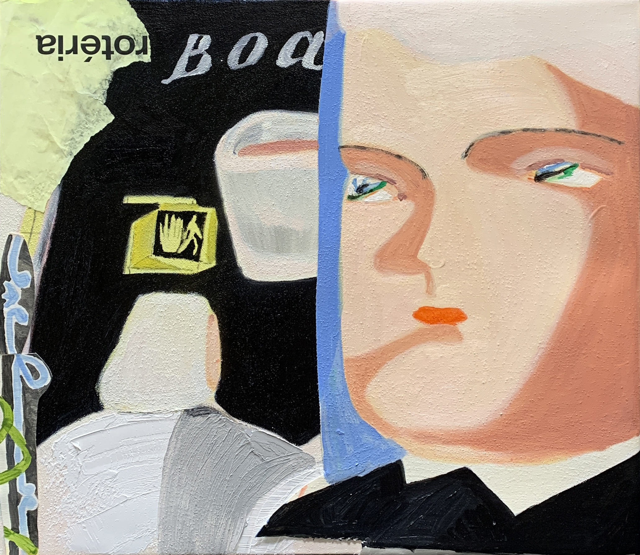 Abang, Mixed media on canvas, 45x53cm, 2023-2024