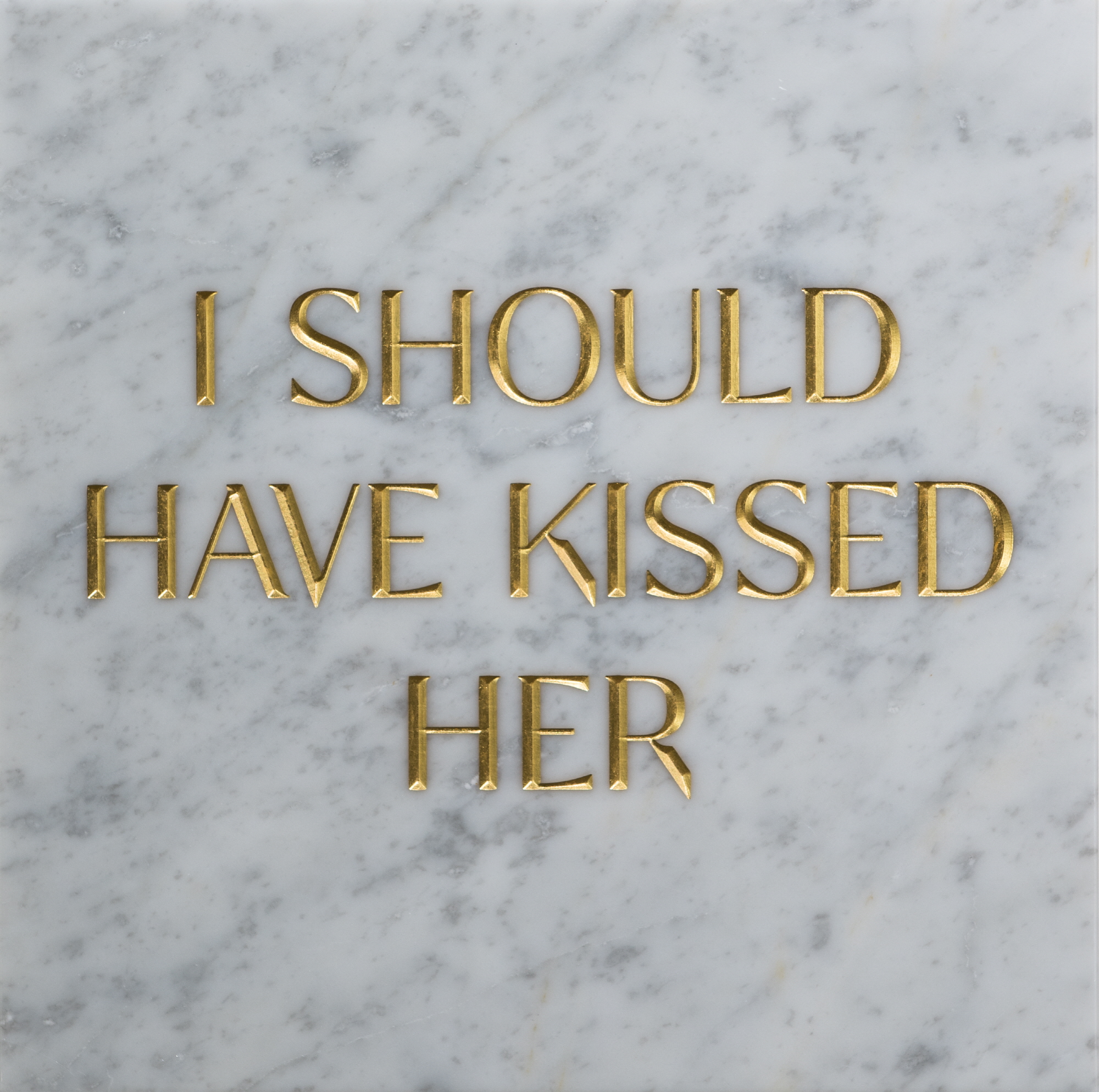 Graves of Our Generation, gold on carrara marble(Italy), limited edition of 100, 40x40x1.5cm, 2021